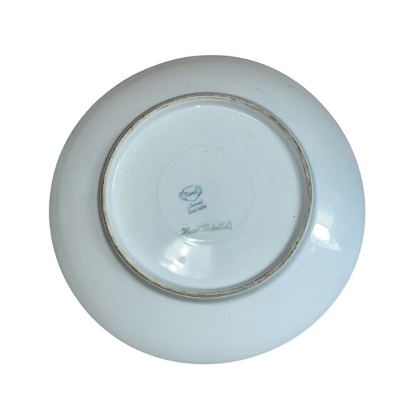 Hand-Painted Thomas Bavaria Plate With Yellow Rose Design 8" Diameter Vintage Po - Picture 3 of 5